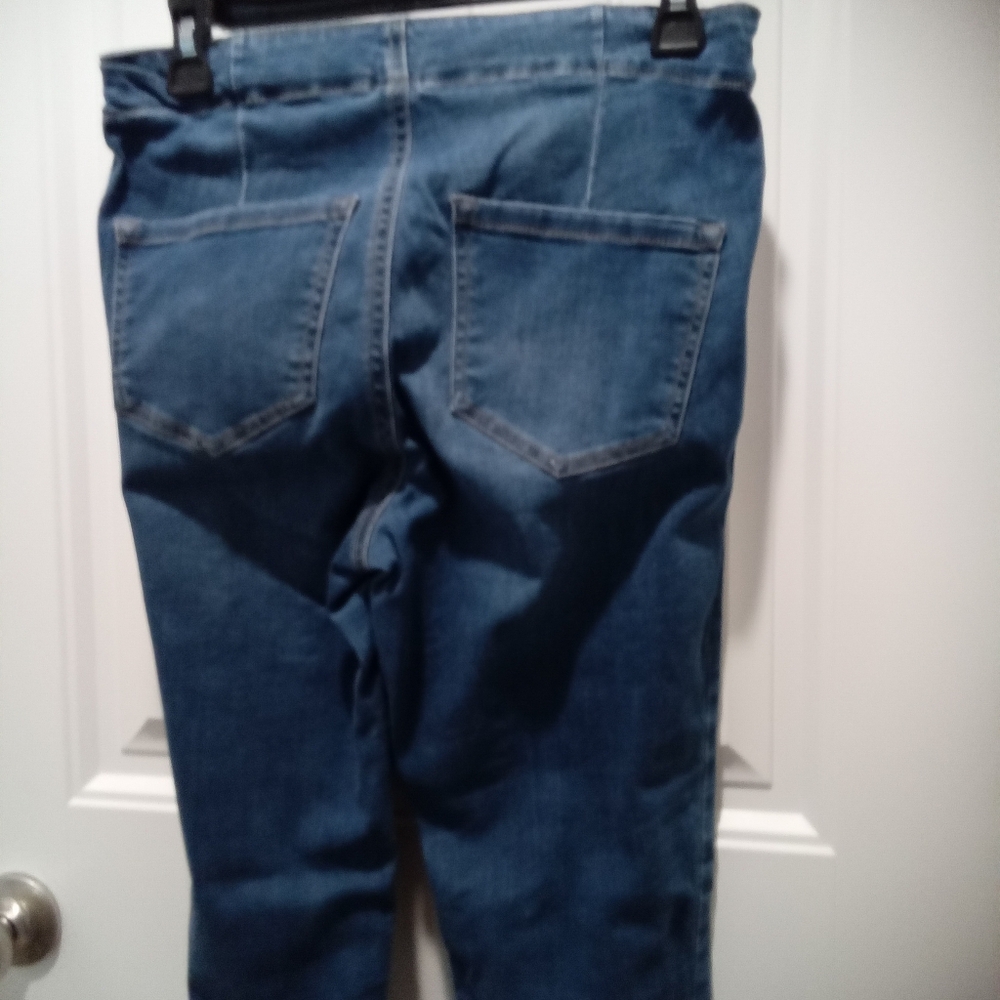 Sincerely Jules Retro V-Shaped Zippered Front Blue Jeans Juniors Size 9 - Picture 14 of 16